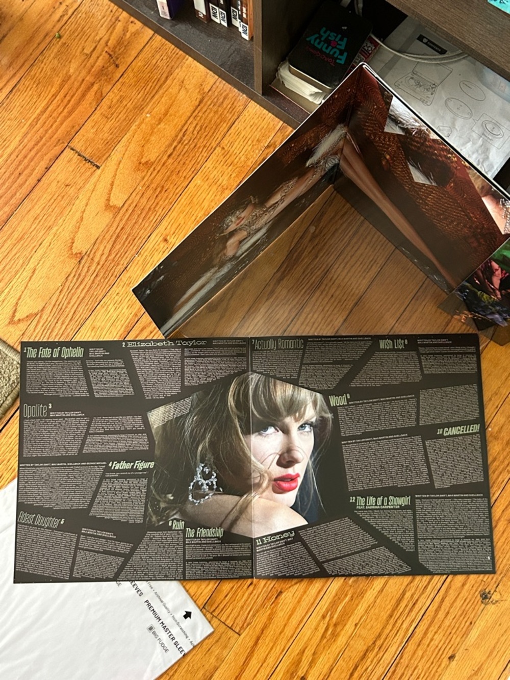 Taylor Swift “The Life of a Showgirl” Shiny bug wintergreen & onyx marbled Vinyl - Picture 4 of 8